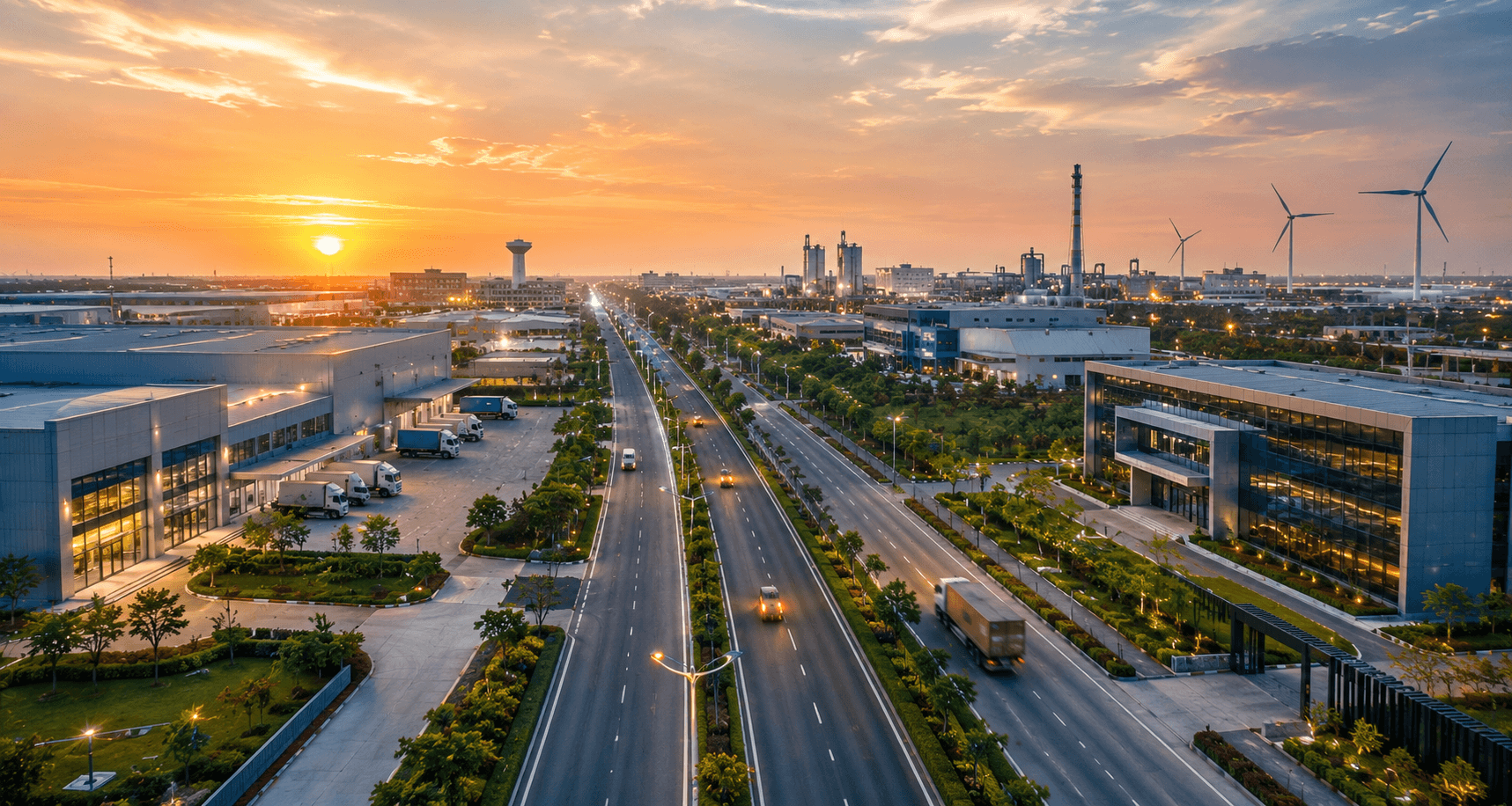 Modern industrial and logistics district in Dholera